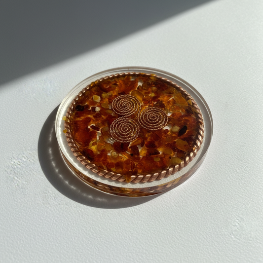 Podkładka bursztynowa wycentrowana poprawiona