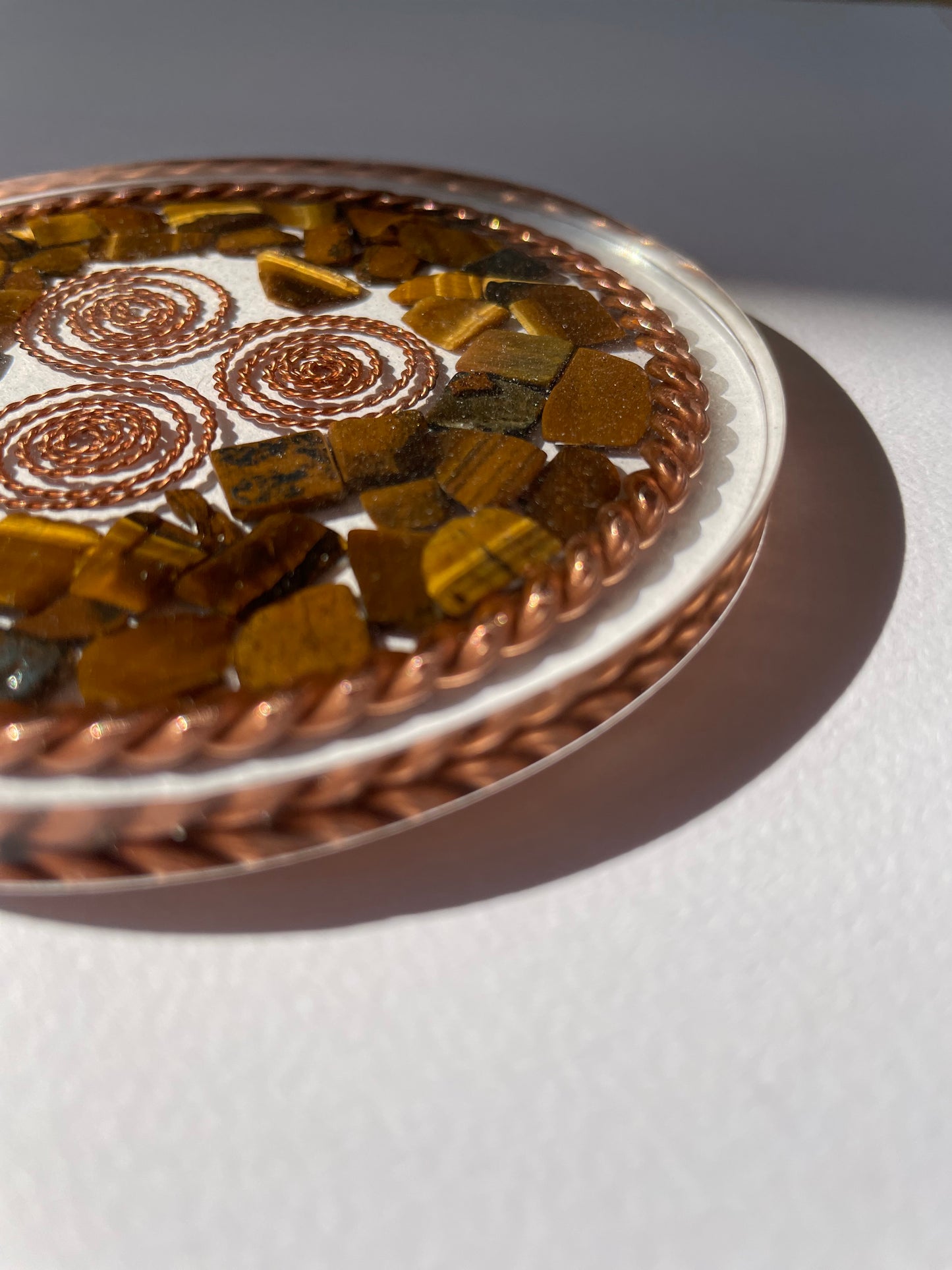 Podkładka Tensorowa Tygrysie Oko z Pierścieniem Tensorowym – koncentracja i równowaga energetyczna
