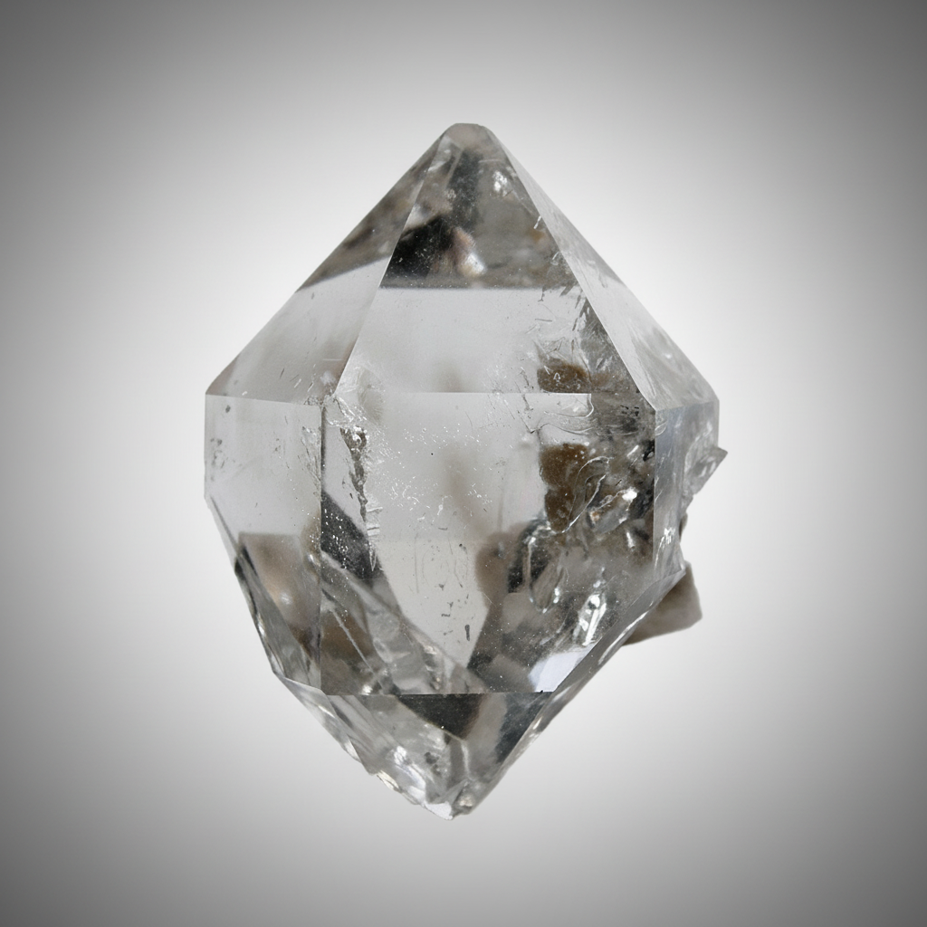 Diament Herkimera – szare tło
